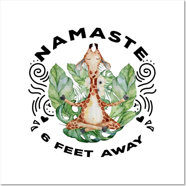 NAMASTE FEET AWAY GIRAFFE Wall Art by BonnyNowak